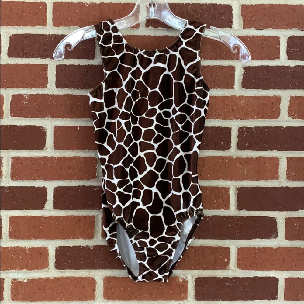 GK Velvet Giraffe Print Leotard